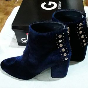 NEW SIZE  7M BOOTIE  DARK BLUE FABRIC